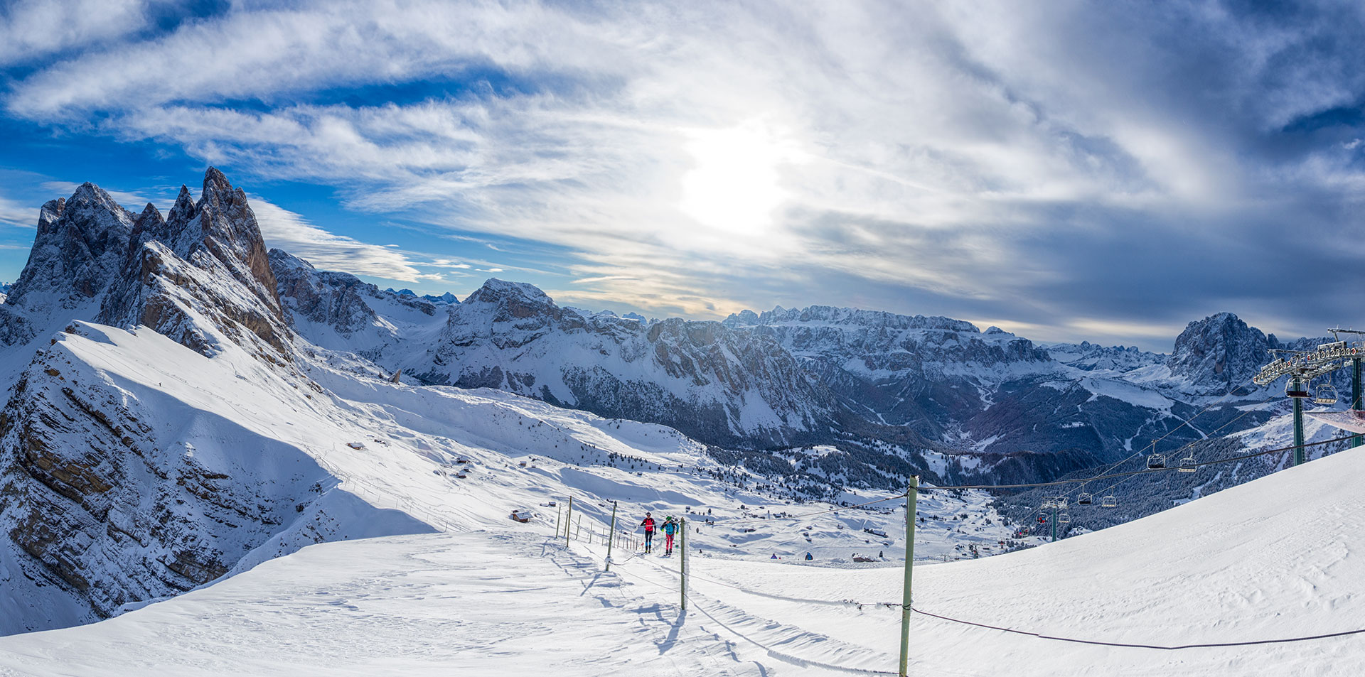 La cresta del Seceda al tramonto